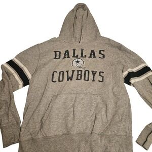 Dallas Cowboys Hoodie‎ Mens Large Gray NFL Football Pullover Sweatshirt 47 Brand